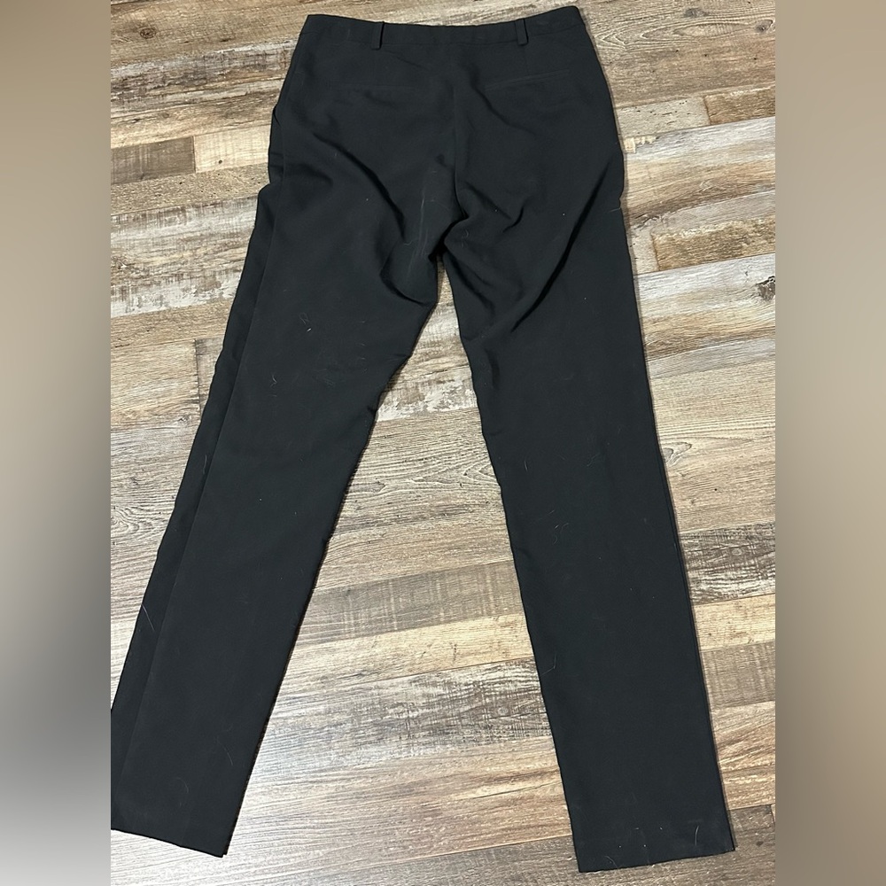 Topshop Tall 4 pants black straight cut long length dress slacks - Picture 3 of 12